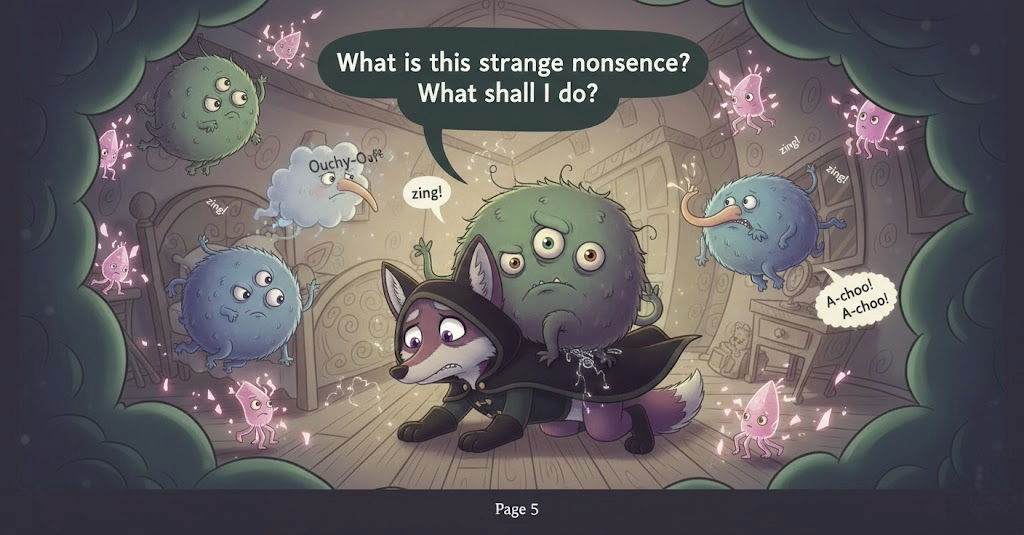 Lumo surrounded by Zingle-Zangs and Ouchy-Oofs